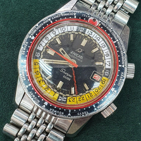 Enicar Sherpa GMT Vintage Watch 43mm