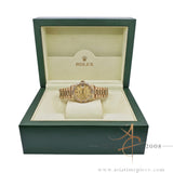 Rare Rolex Datejust 31 Midsize President 68258 Diamond Bezel Dial in 18K (1993)