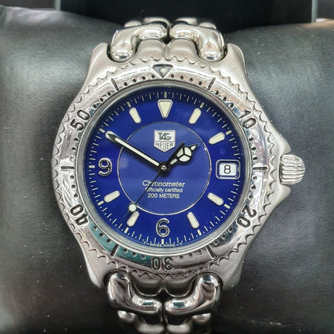 RARE Tag Heuer WG5114 Blue SEL Series Automatic Watch 38mm