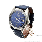 Rolex Datejust 1603 Custom Blue Dial Vintage Watch (1974)
