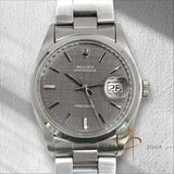 Rare 1975 Rolex Oysterdate Precision 6694 Grey Linen Dial