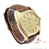 Rolex Datejust 36 Ref 16018  Gold Linen Dial in 18K Vintage Watch (1979)