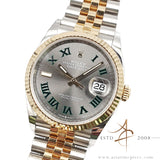 Oct 2022 Rolex Datejust 36 Wimbledon Ref 126333 Jubilee Bracelet French Hallmark