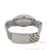 Rolex Datejust 16220 White Roman Dial Engine Turned Bezel (Year 2002)