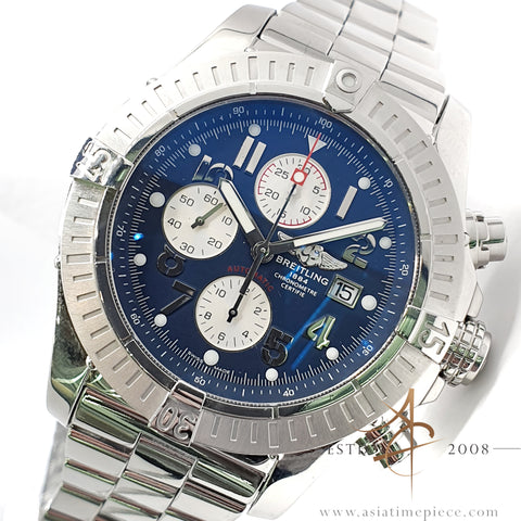 Breitling Super Avenger A13370 Blue Chronograph Automatic 48MM