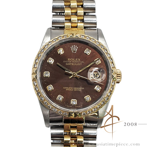 Rolex Datejust 16233 Brown Diamond Dial (1993)