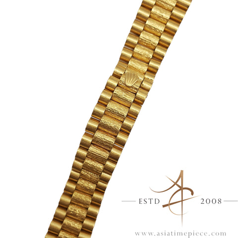 Rolex Custom 22K Gold President Bark Bracelet in 20MM