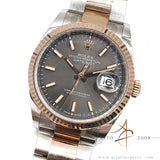 Mint 2019 Rolex Datejust 36 Ref 126231 Slate Grey Dial on Everose Oyster Bracelet