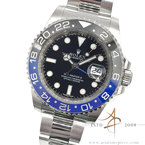 Mint 2014 Rolex GMT Master II Batman 116710BLNR Oystersteel