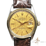 Rolex Oyster Perpetual Datejust Men Ref 16013 Linen Dial Automatic (Year 1988)