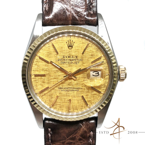 Rolex Oyster Perpetual Datejust Men Ref 16013 Linen Dial Automatic (Year 1988)