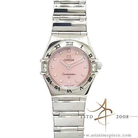 Omega Constellation Pink Mother of Pearl Diamond My Choice Quartz 1566.66.00