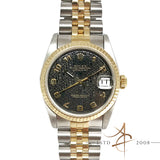 Rolex Oyster Perpetual Datejust Ref 68273 Monogram Dial Gold Steel Watch (Year 1991)