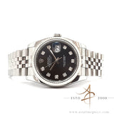 Rolex Datejust 36 Ref 116234 Black Diamond on Jubilee Full Set (2017)