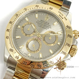 Rolex Daytona Cosmograph 116523 Two Tone Grey Sunburst w Cert (2001)