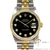 Rolex Datejust 16233 Black Diamond Dial FULL SET (Year 2000)