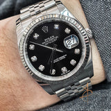 Rolex Datejust 36 Ref 116234 Black Diamond on Jubilee Full Set (2017)