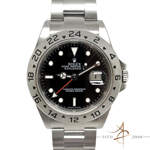 Rolex Explorer II Ref 16570T Black Automatic Steel Watch (Year 2004)
