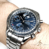 Omega Speedmaster Triple Date 35238000 Blue Dial Automatic Chronograph Watch