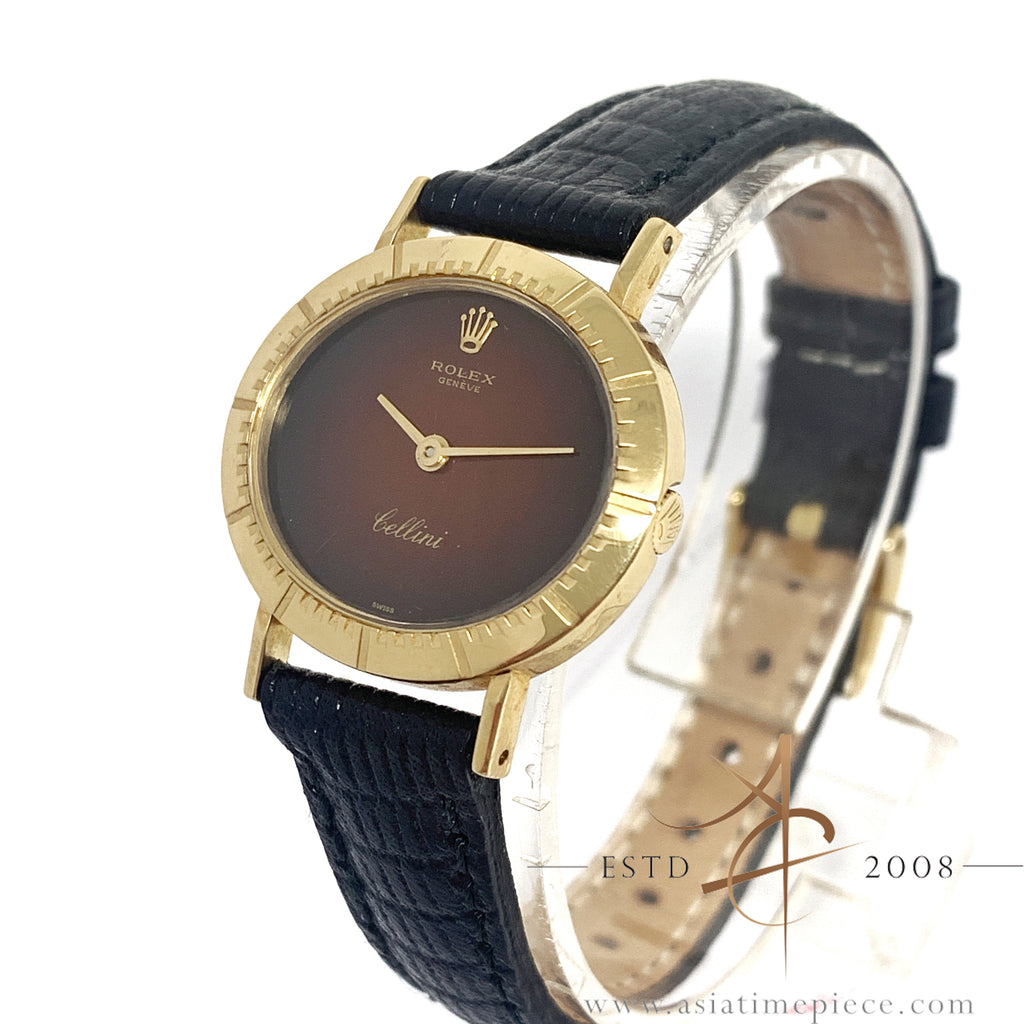 Rolex Cellini Ladies Ref 4081 18K Gold Spider Dial Vintage Watch