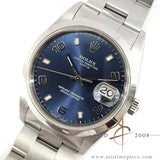 Rolex Oyster Date 15200 Arabic Blue Dial Oyster Bracelet (Year 2000)