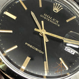 Rolex Oysterdate Precision Ref 6694 Black Dial Vintage Watch (Year 1966)