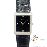 Piaget Ref 9151 18K White Gold Onyx Diamond Dial