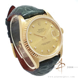 Rolex Datejust 16238 Champagne Diamond Dial in 18K Gold (1990)