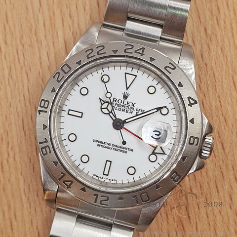 Rolex Explorer II 16570 Polar White Tritium Dial Oyster Bracelet (1996)