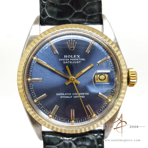 Rolex 1601 Sigma Blue Dial Vintage Watch (Year 1981)