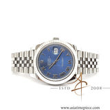 Rolex Datejust 41 Ref 126334 Azurro Sunray Blue Roman Dial (2021)