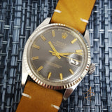 RARE Grey Rolex Wide Boy Dial Ref 1601 Vintage Watch (Year 1970)