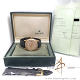 Rolex Datejust Ref 6605 Tropical Salmon Dial 18K Gold Vintage Watch (1959)