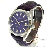 Rolex Precision 6694 Custom Sunburst Purple Dial Vintage Watch (1962)