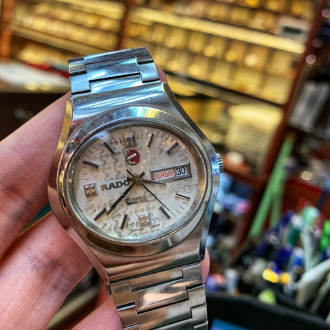 Rado White Conway Day Date Vintage Watch