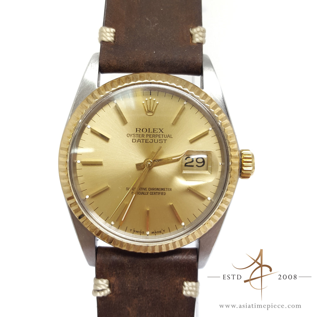 Stejl mekanisme Kong Lear Rolex Oyster Perpetual Datejust 16013 Champagne Vintage Watch (1984) – Asia  Timepiece Centre