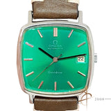 Omega Vintage Geneve Custom Green Sunburst Dial Automatic