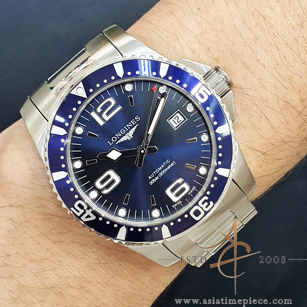 Longines HydroConquest Sunray Blue L3.742.4.96.6 in 41MM Steel