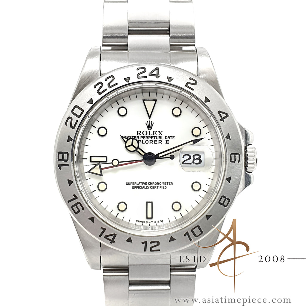Rolex Explorer II 16570 Polar White Tritium Dial (1996)