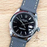 Rolex Oyster Perpetual Date 1500 Custom Black Dial Vintage Watch (1969)