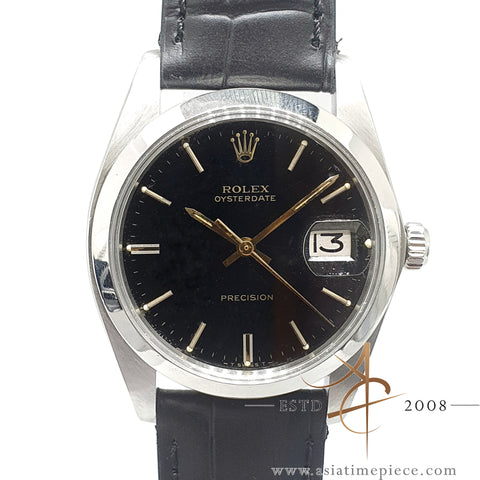 Rolex Precision Ref 6694 Black Dial Vintage Watch (1983)