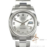 Rolex Datejust 116200 Grey Roman Dial 36MM (2016)