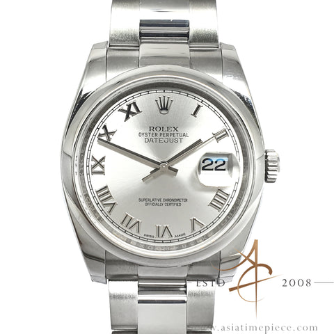 Rolex Datejust 116200 Grey Roman Dial 36MM (2016)