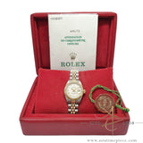 Rare Rolex Lady Datejust 69173 Pyramid Roman Dial w/ Cert & Box (1997)