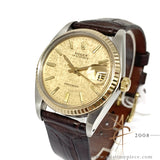 Rolex Precision 6694 Linen Dial Custom Fluted Bezel (1968)