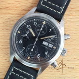 IWC 3706 IW3706 Flieger Chronograph Day Date Tritium Black Dial