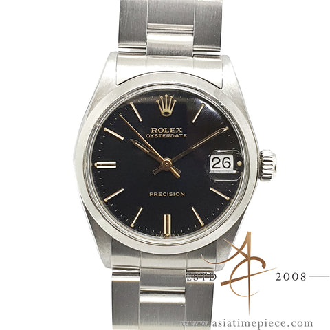 Rolex Oysterdate Precision 6466 Black Dial Vintage Watch (1962)