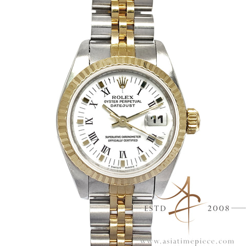 Rolex Datejust Ladies 69173 White Roman Dial (1990)