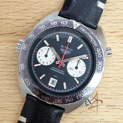 Heuer Viceroy Autavia 11630 Reverse Panda Cal 12 Chronograph Vintage Watch