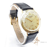 Longines Vintage 14K Gold Mechanical Winding Textile Dial